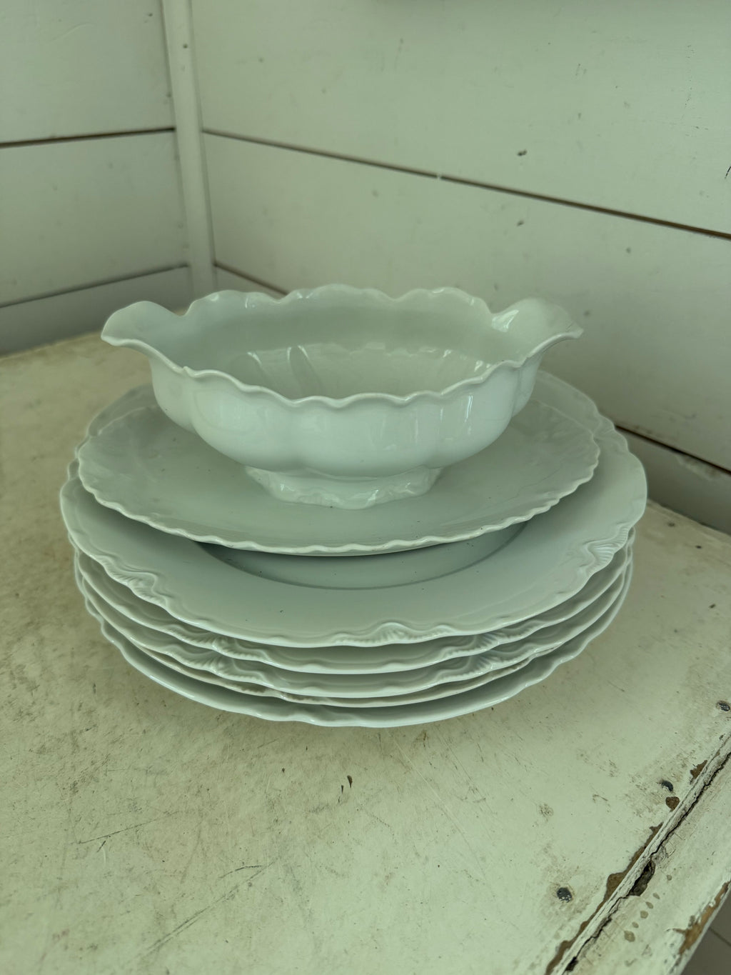 Racine White Bavarian and Haviland dishes sold individually small chips as is