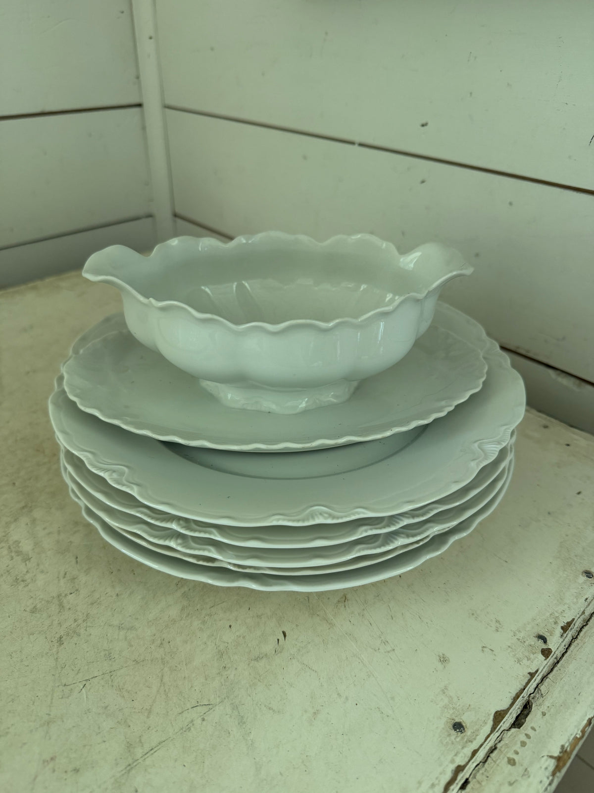 Racine White Bavarian and Haviland dishes sold individually small chips as is