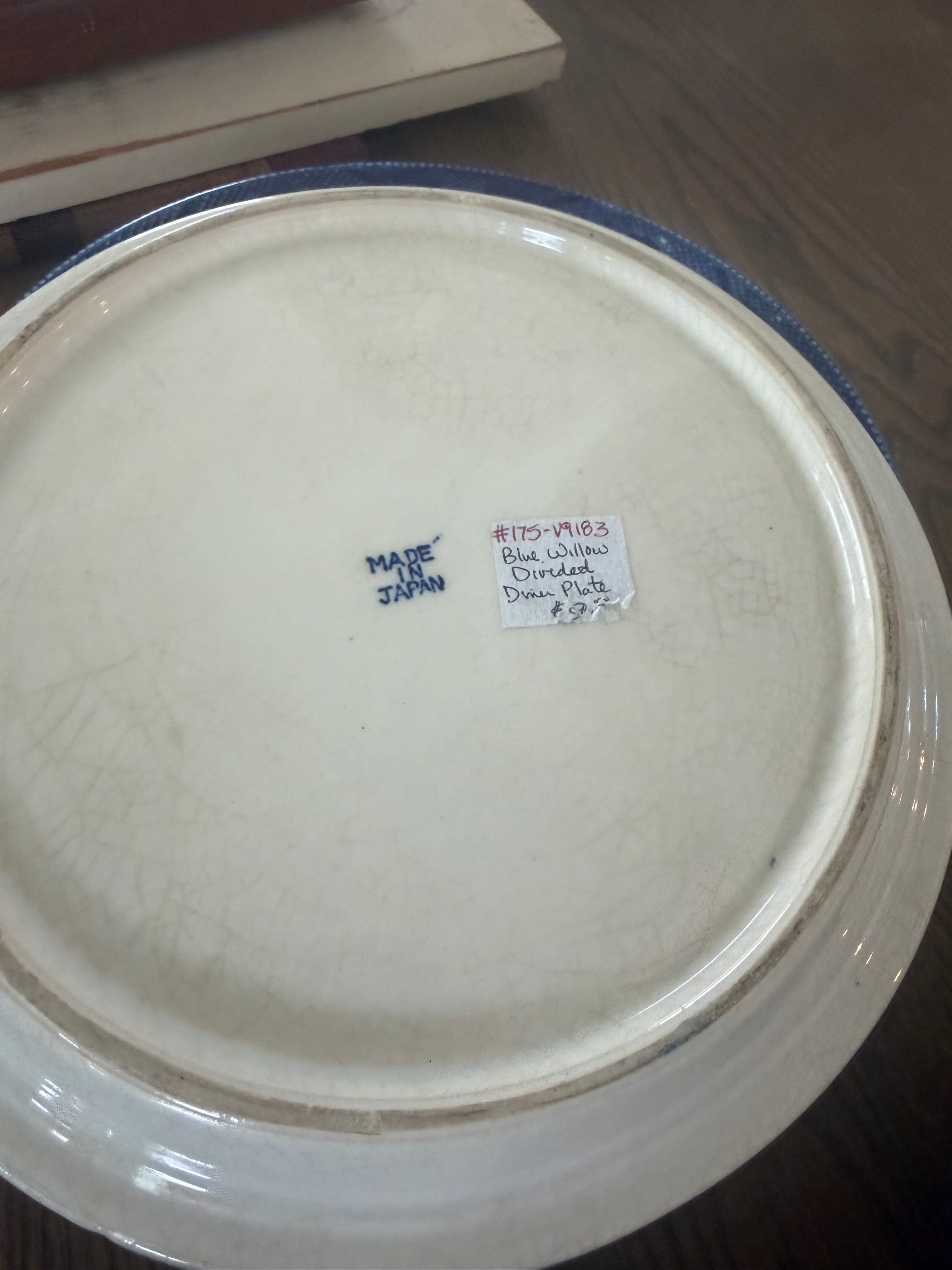 Vintage Blue Willow Ware Made in Japan Divided Grill Plate - Sold Individually Picked at Random