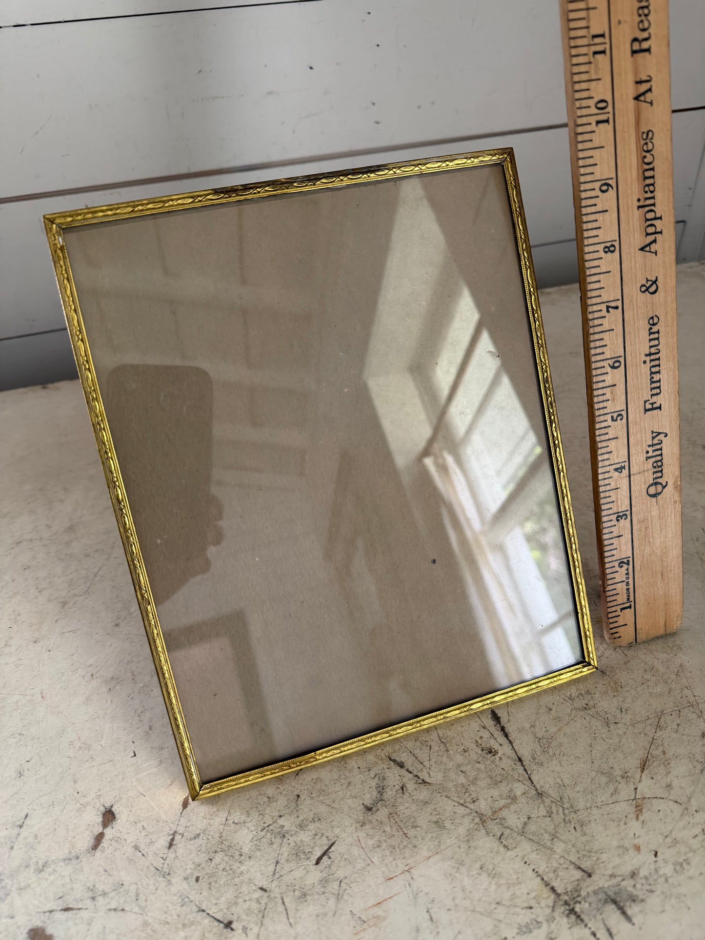 Delicate Brass Picture Frame with print