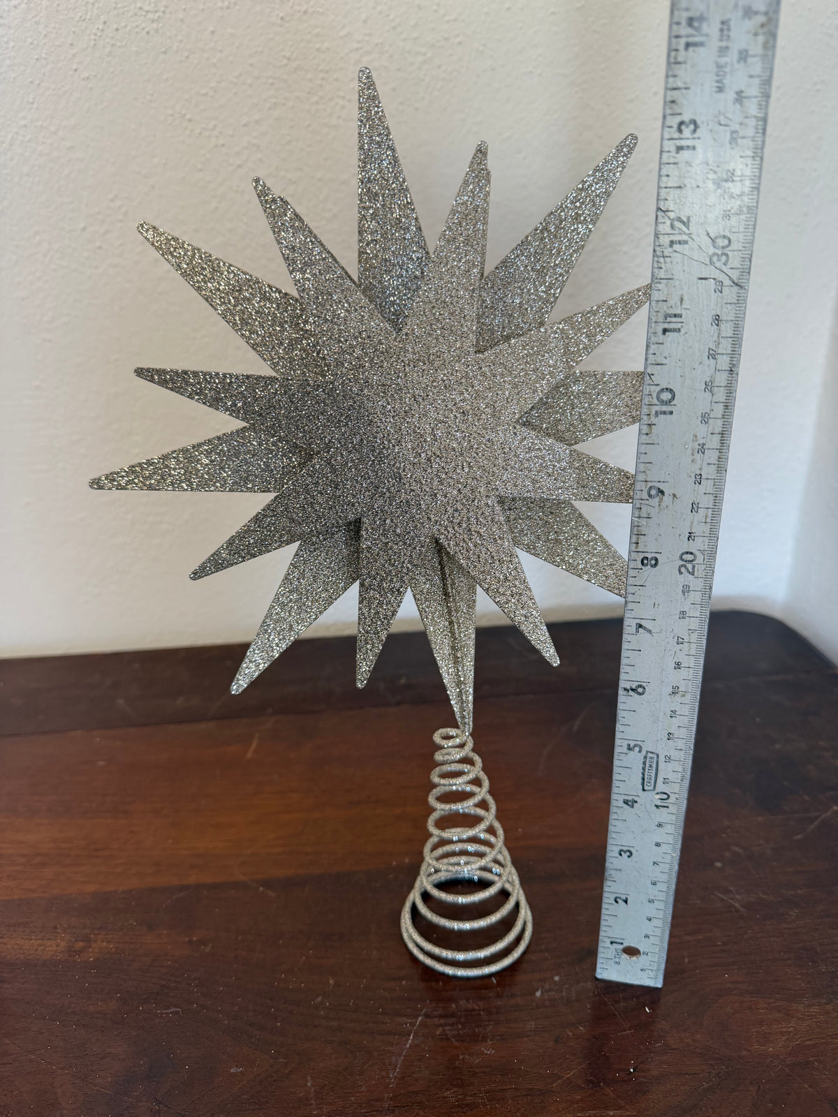 Gold Sparkle Christmas Tree Star