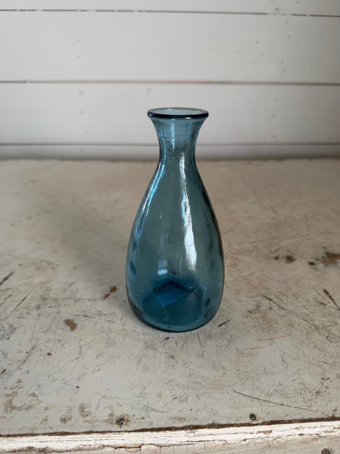 Blue Glass Bud Vase