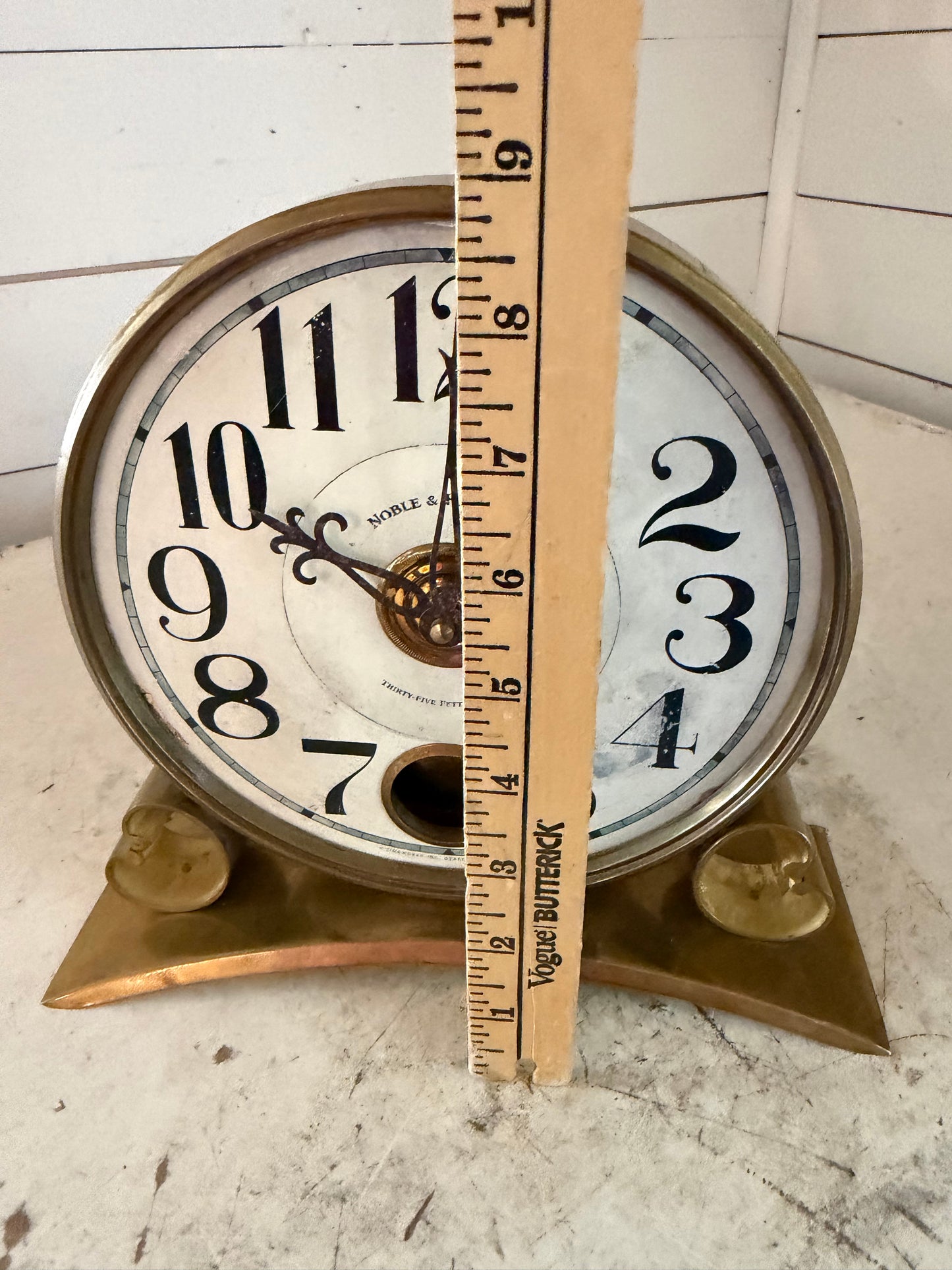 Noble & Harrison London Brass Desk Clock - may not work, for decor
