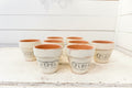 Painted and Stamped Terracotta pots - sold individually - CHOSEN AT RANDOM