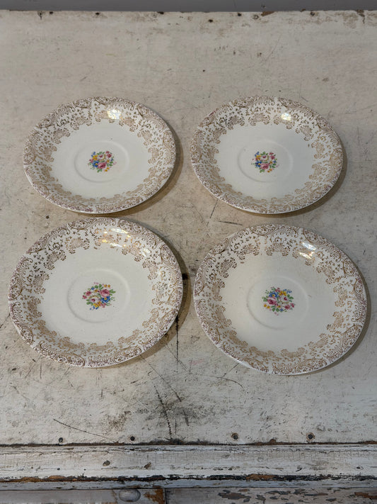 Vintage 22k Gold Trim Royal China Saucer - Sold Individually