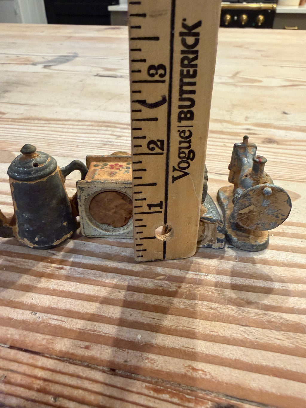 Vintage cast-iron salt and pepper shakers each set sold separately