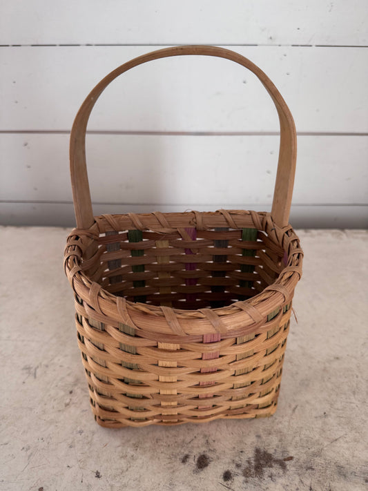 Vintage Handwoven Wall Basket