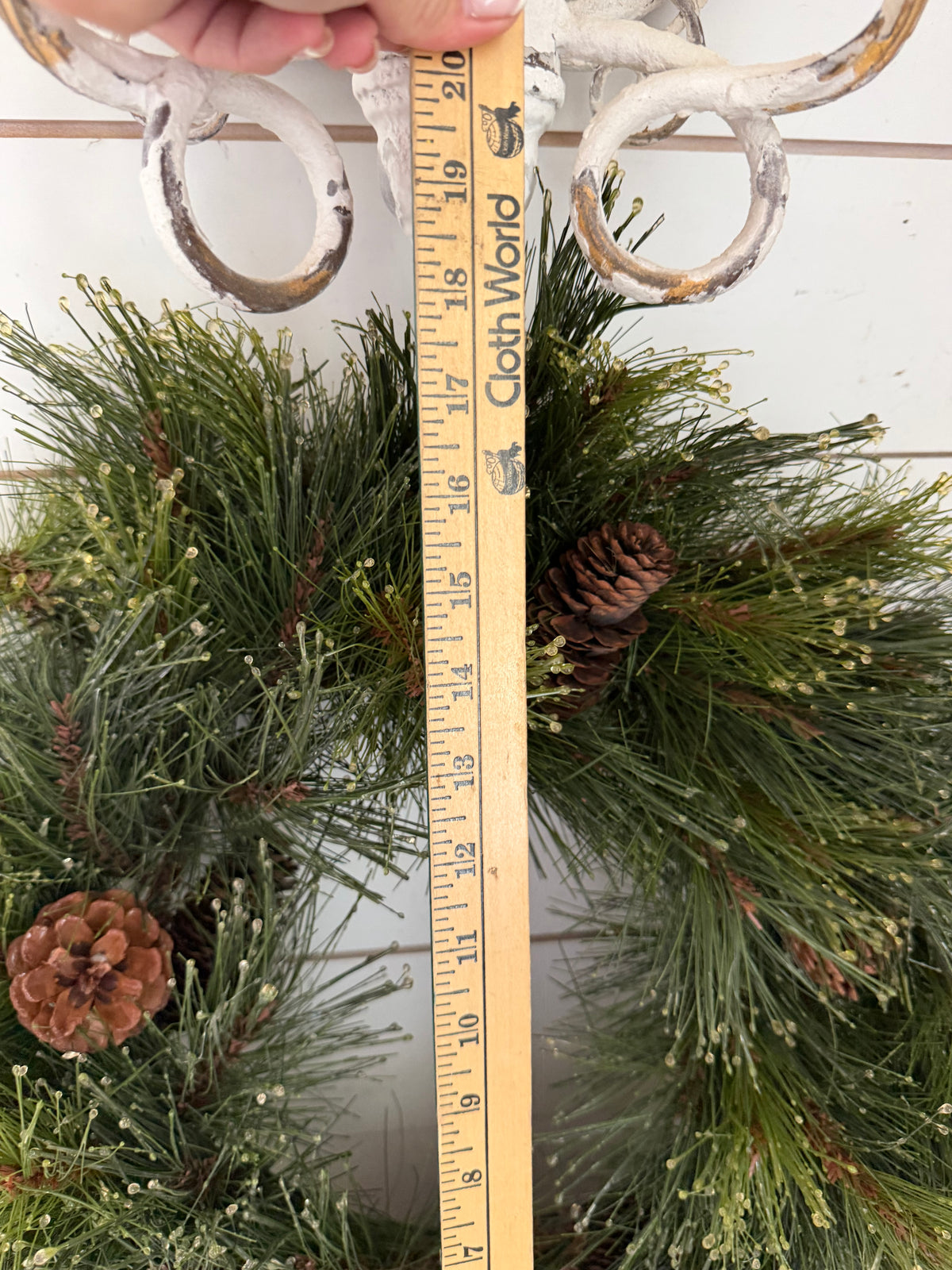 Christmas wreath with pinecones