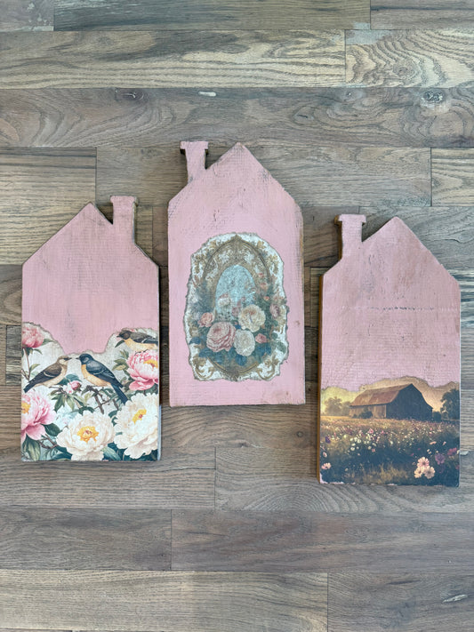 Hand Painted House Shape Art