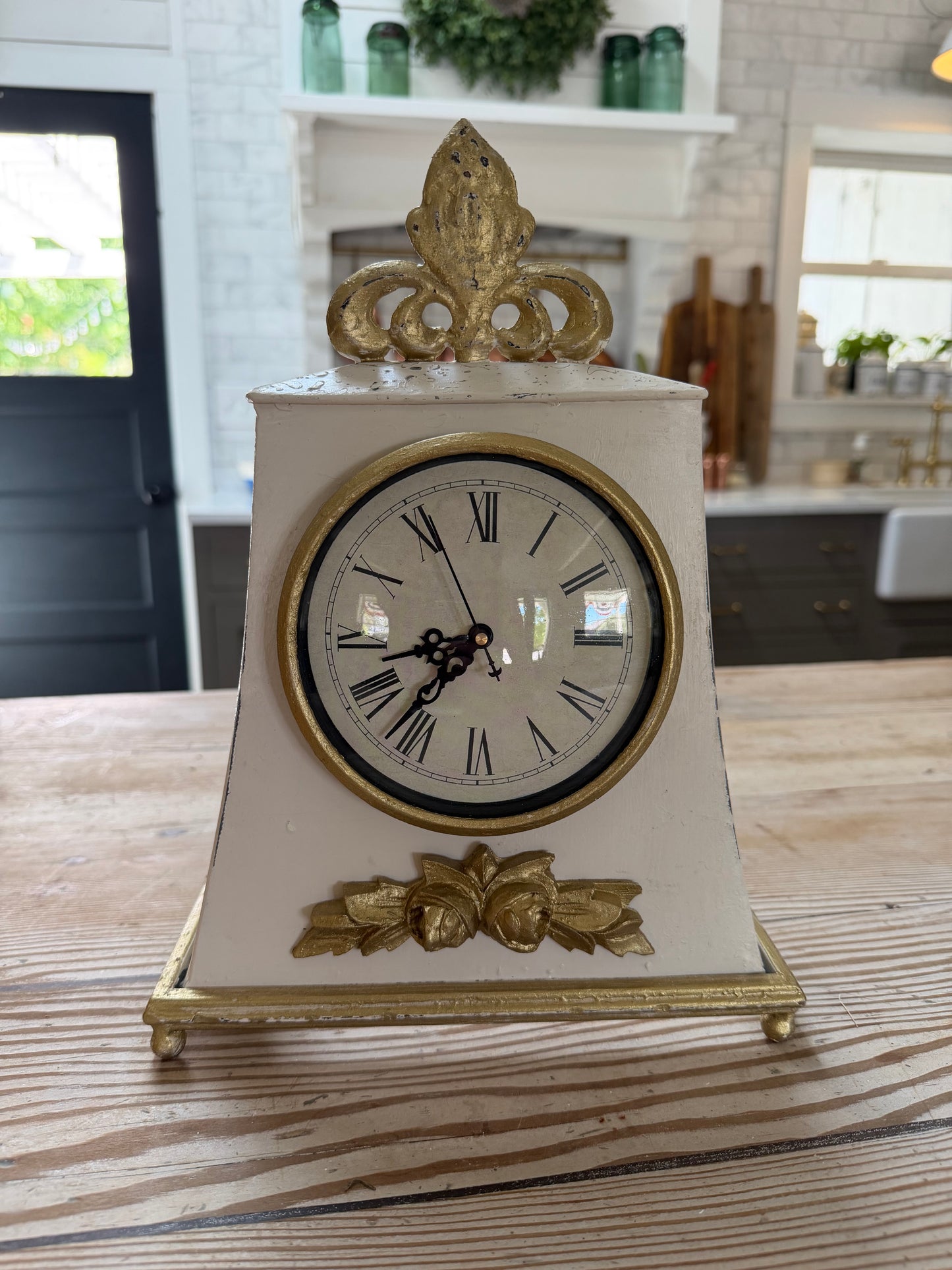 Hand Painted French Country Clock