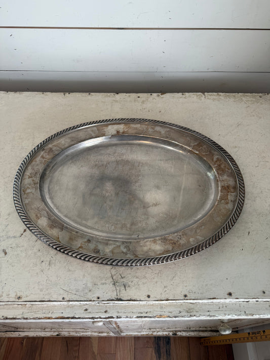 Large oval international silver Co platter