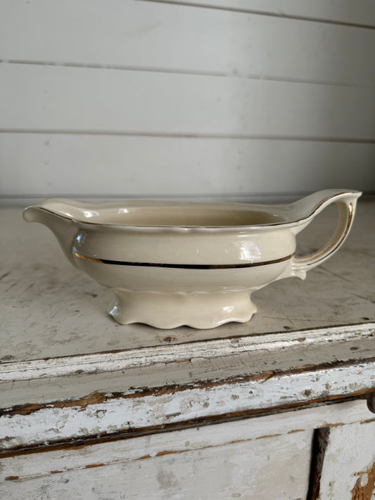 Vintage Edwin Knowles Gravy Boat Porcelain Made in USA