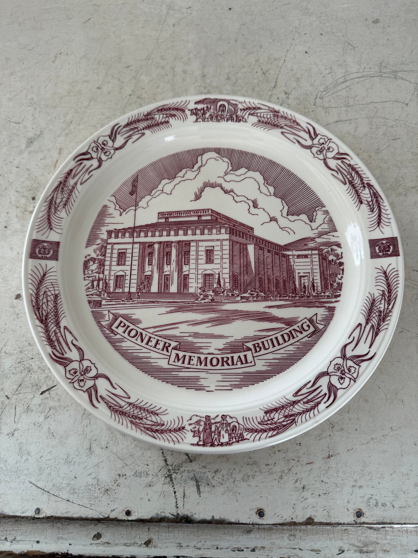 Daughters of Utah - Pioneer Memorial building Commemorative plate