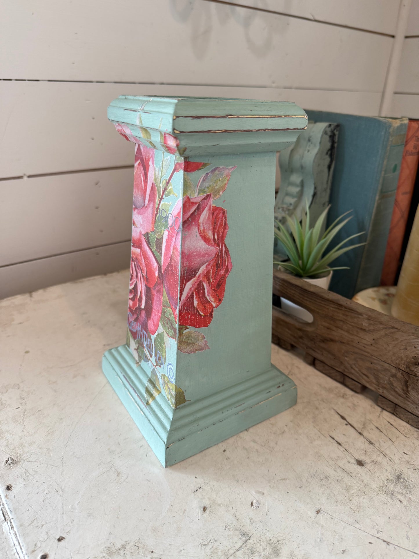 Rose Apothecary Hand Painted Candlestick