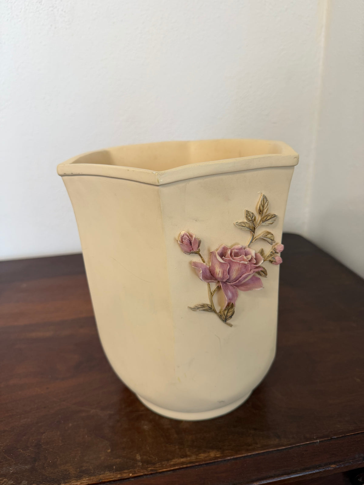 Decorative Floral 2 Sided Trash Can