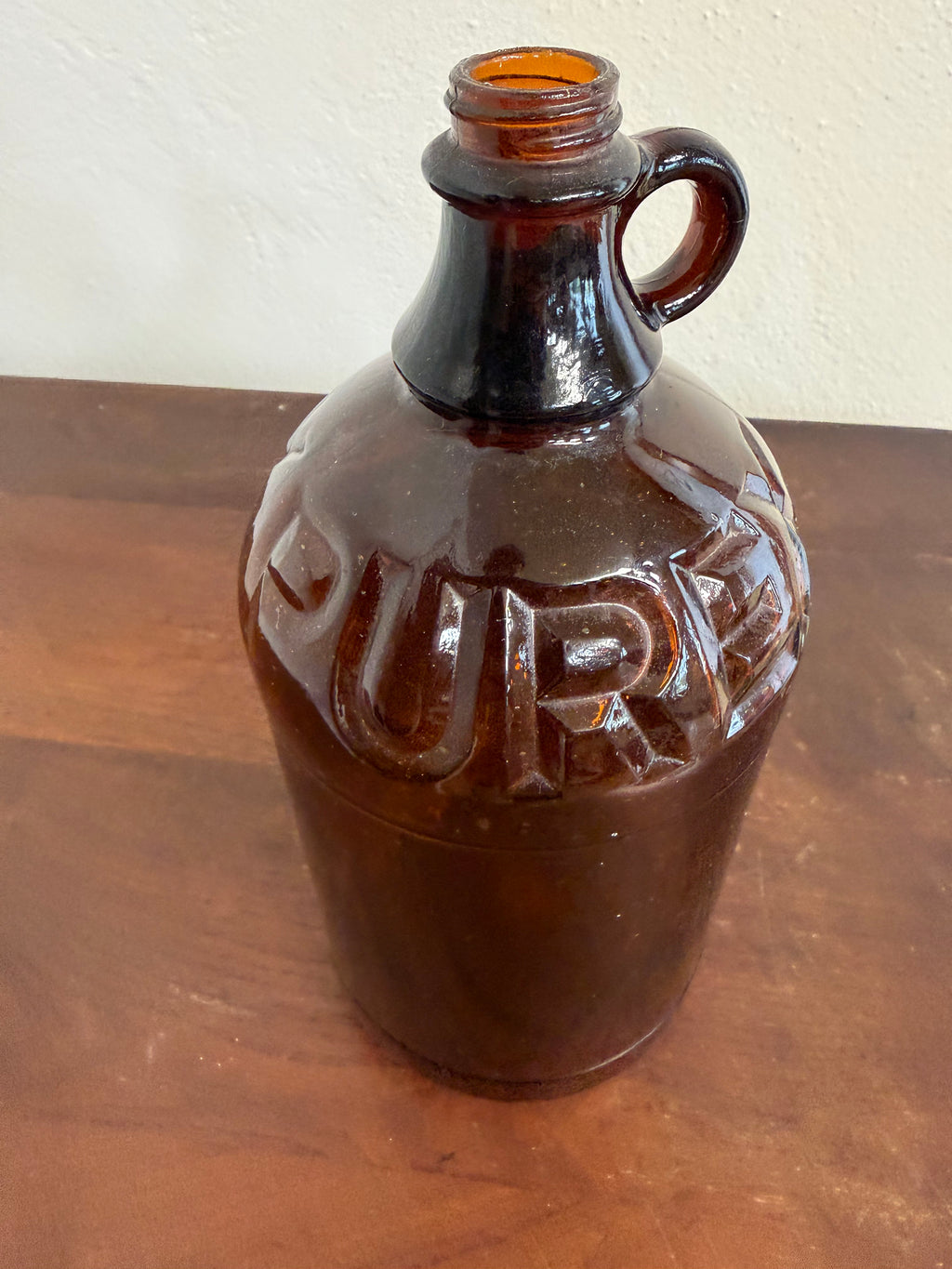 Vintage Amber Purex Bottle