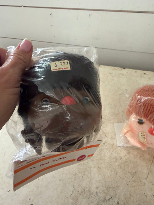 Vintage Doll Heads for Crafting Yarn Hair Ice Cream Dolls with Hands - sold individually