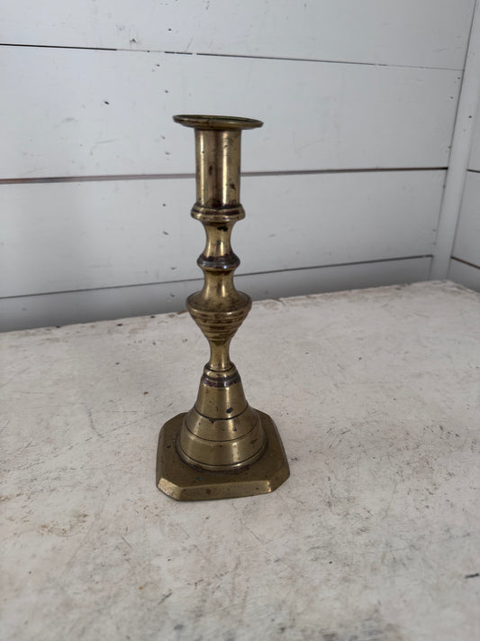 Antique Brass Candlestick 8”