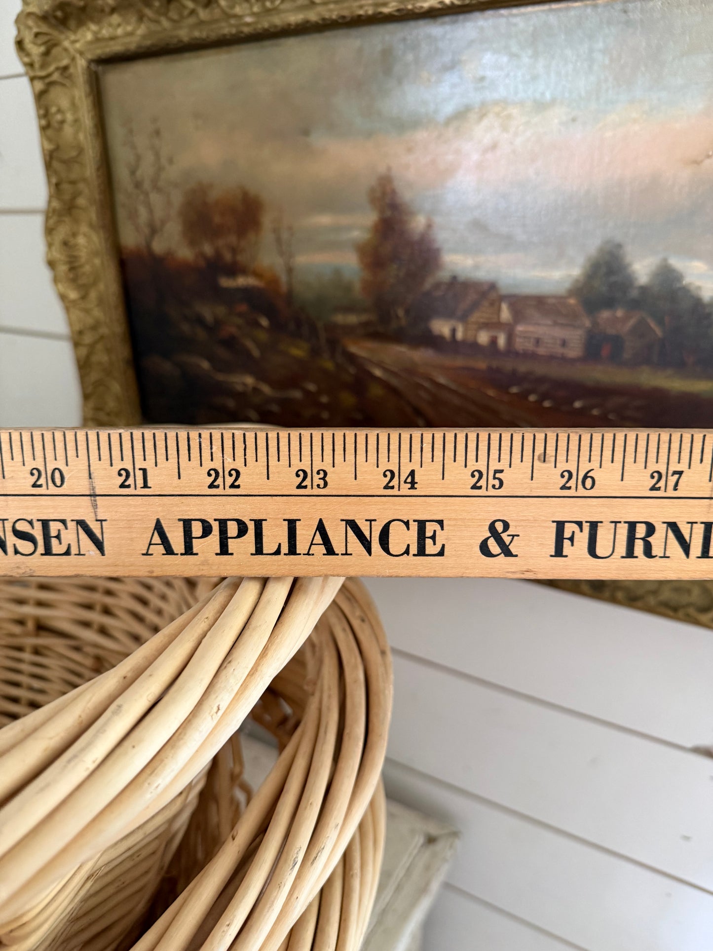 Set of three French style laundry baskets