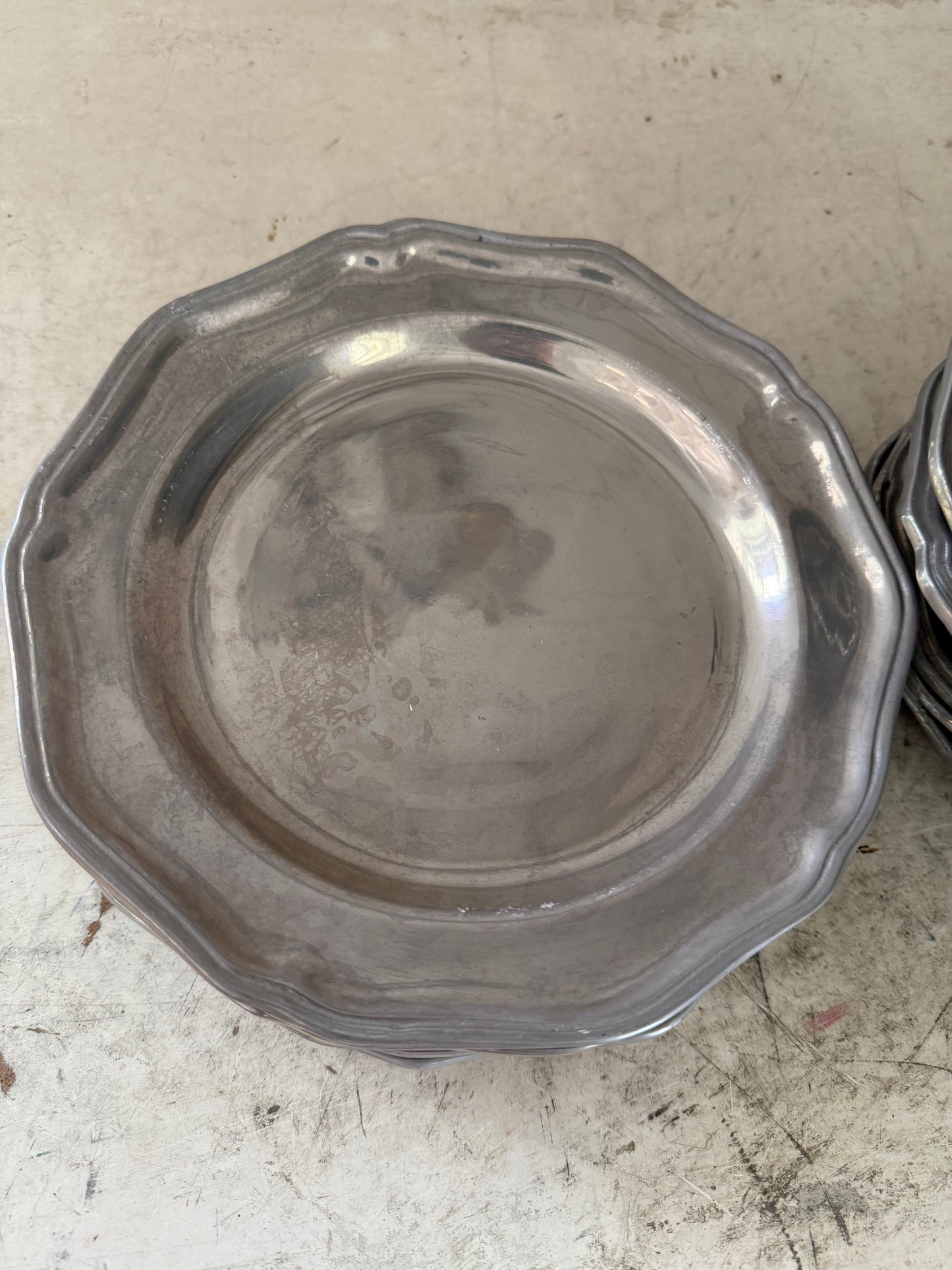 American Pewter Plates & bowls by Wilton Armetale - Queen Anne style - sold individually