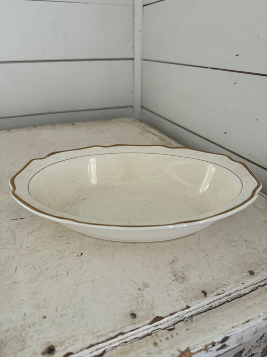 Vintage Gold Rim Serving Dish