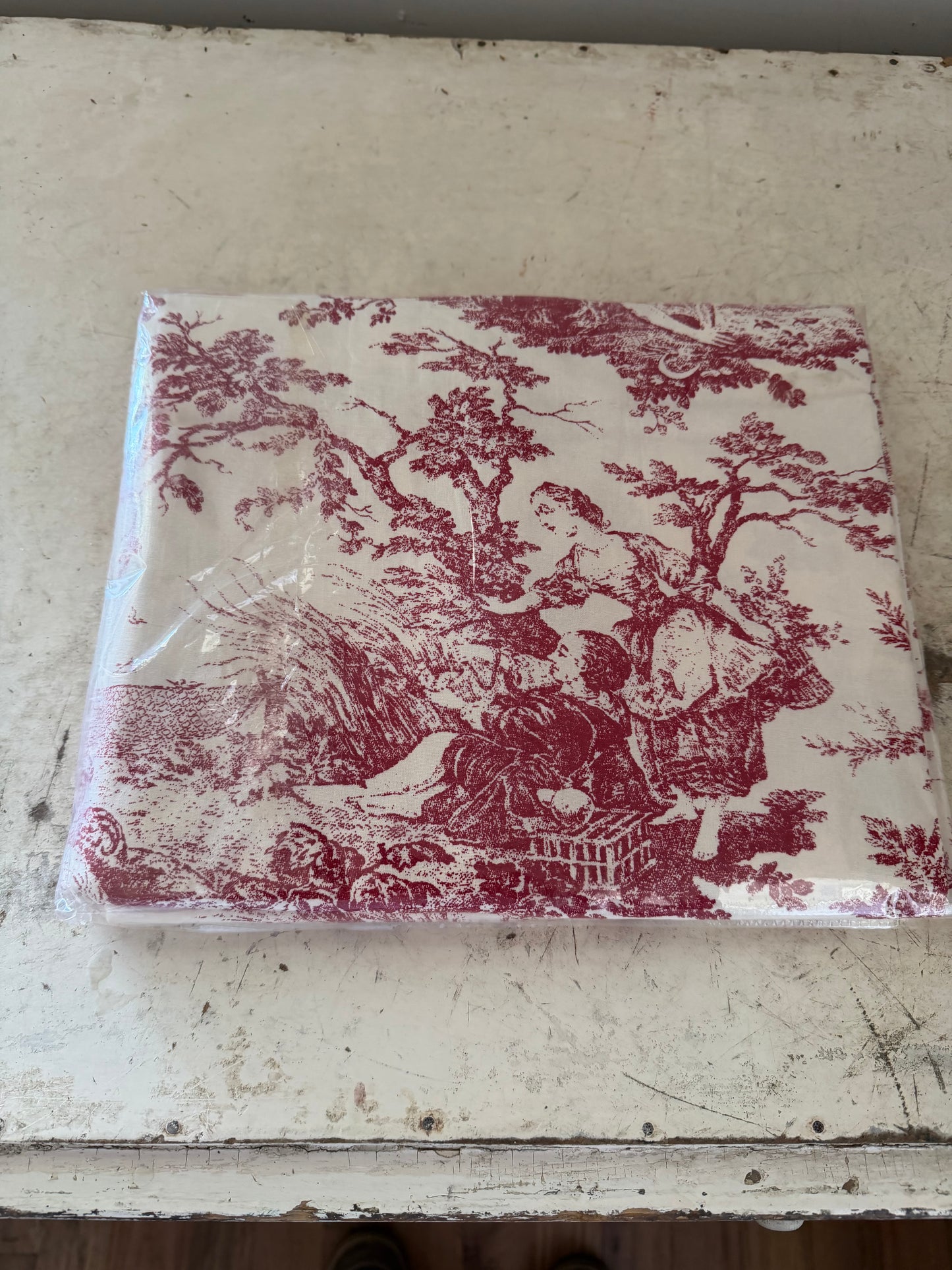 French Toile Table Cloth 60x84”