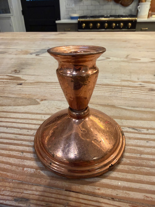 Vintage copper candle holder