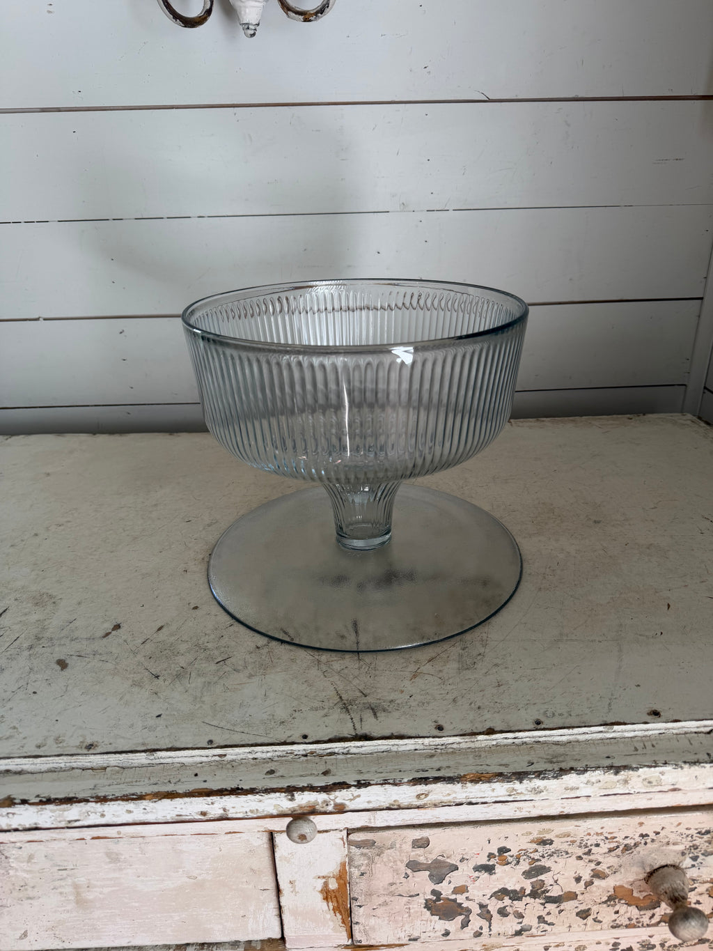 Vintage Anchor Hocking cake Plate and Punch Bowl
