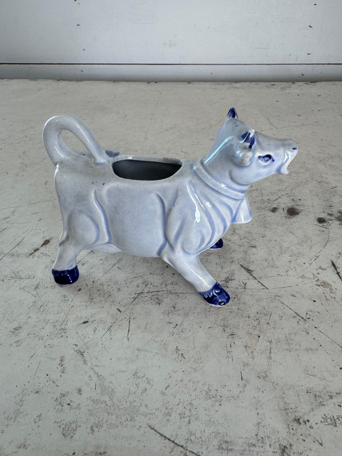 Vintage Delft Blue Cow Creamer