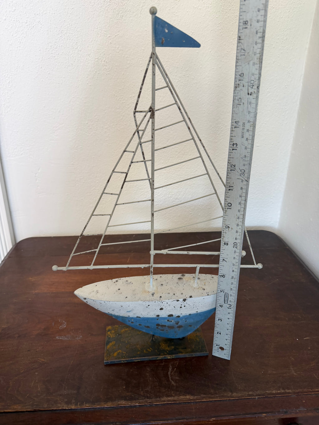 Coastal Tabletop Sail Boat Decor
