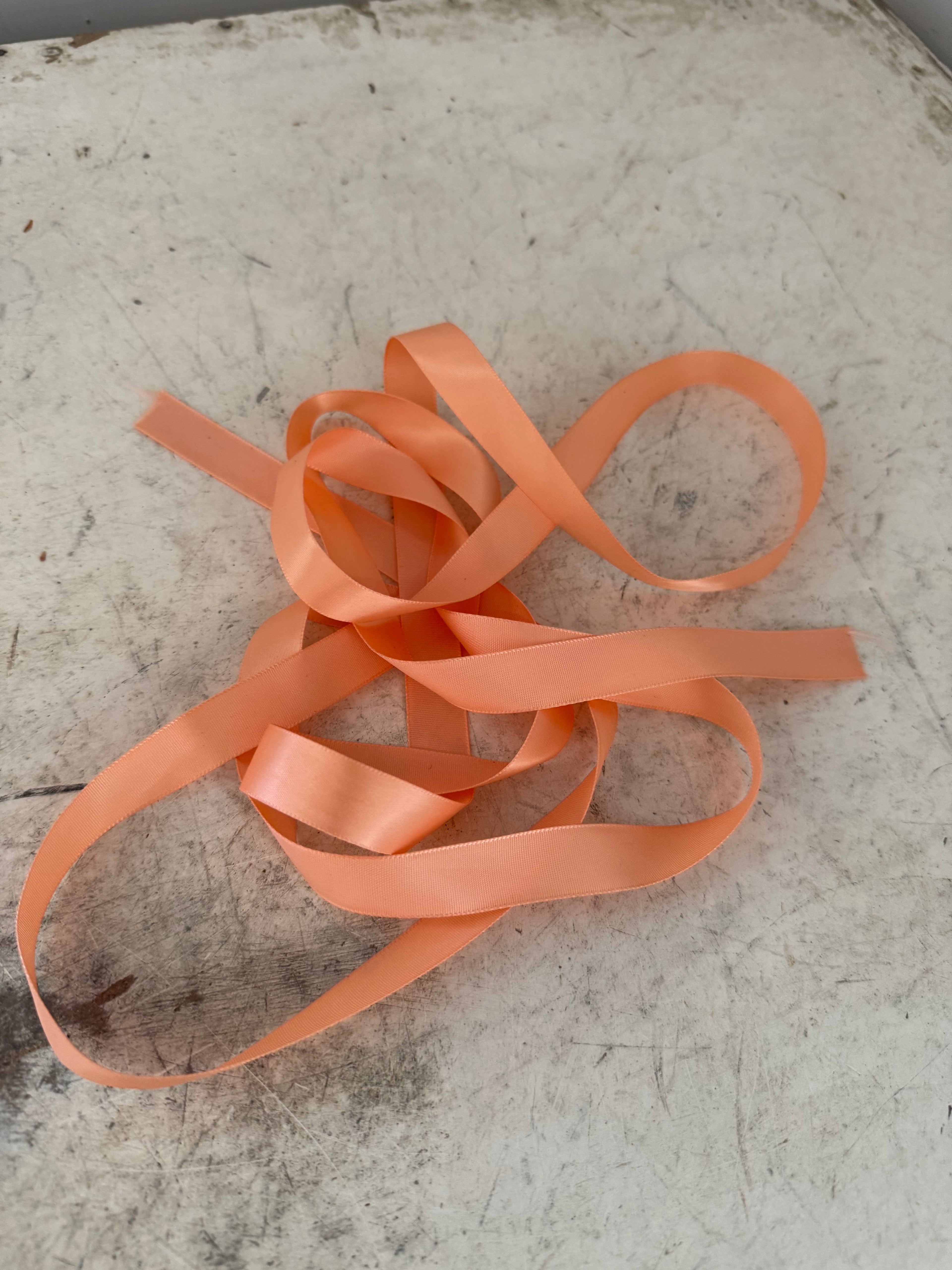 2 yards Peach Satin Ribbon