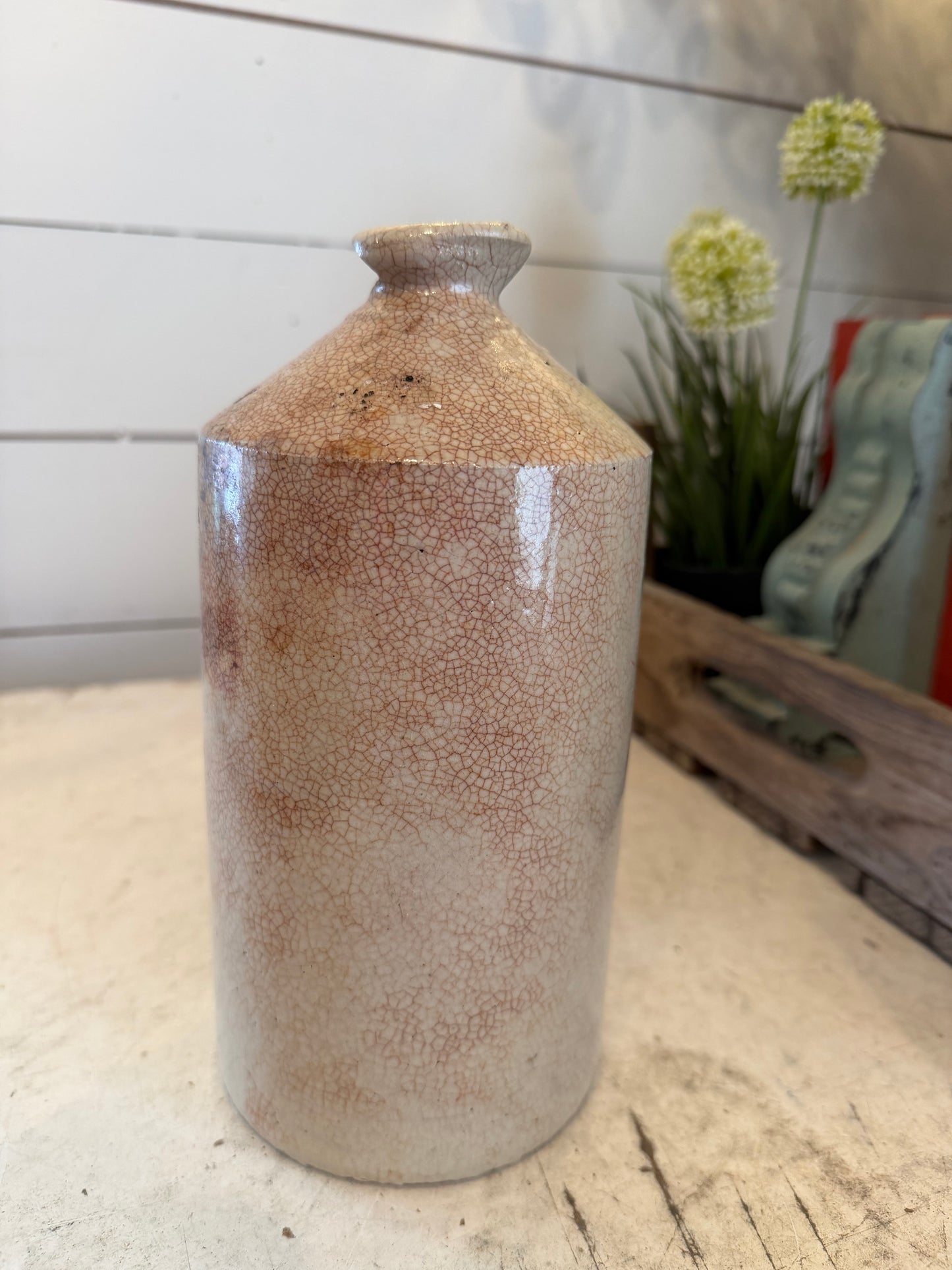Salt glazed stoneware jug