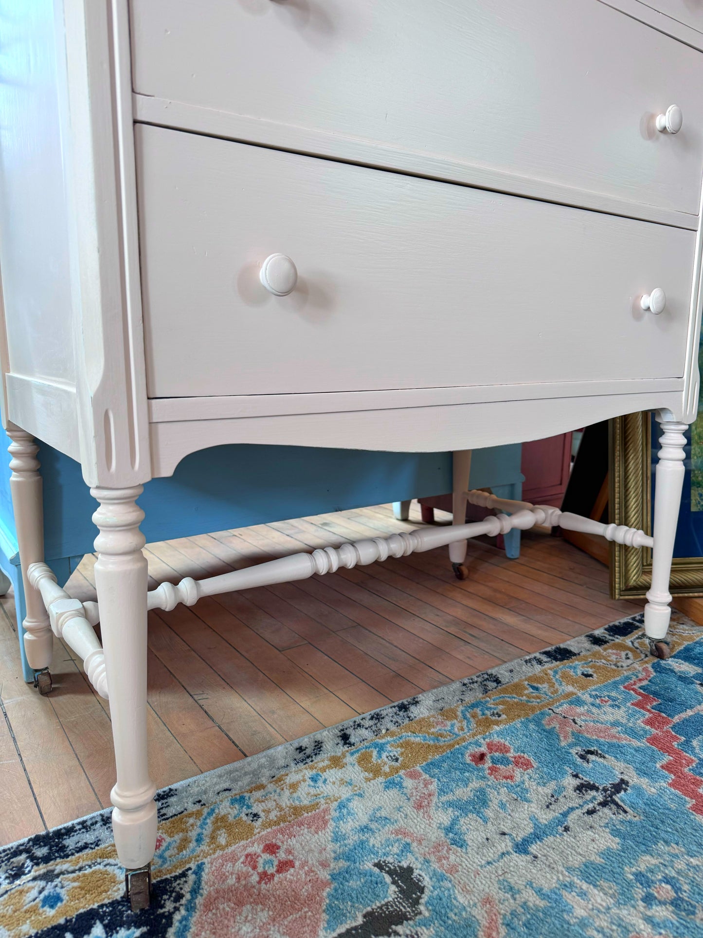 Pink Antique Dresser