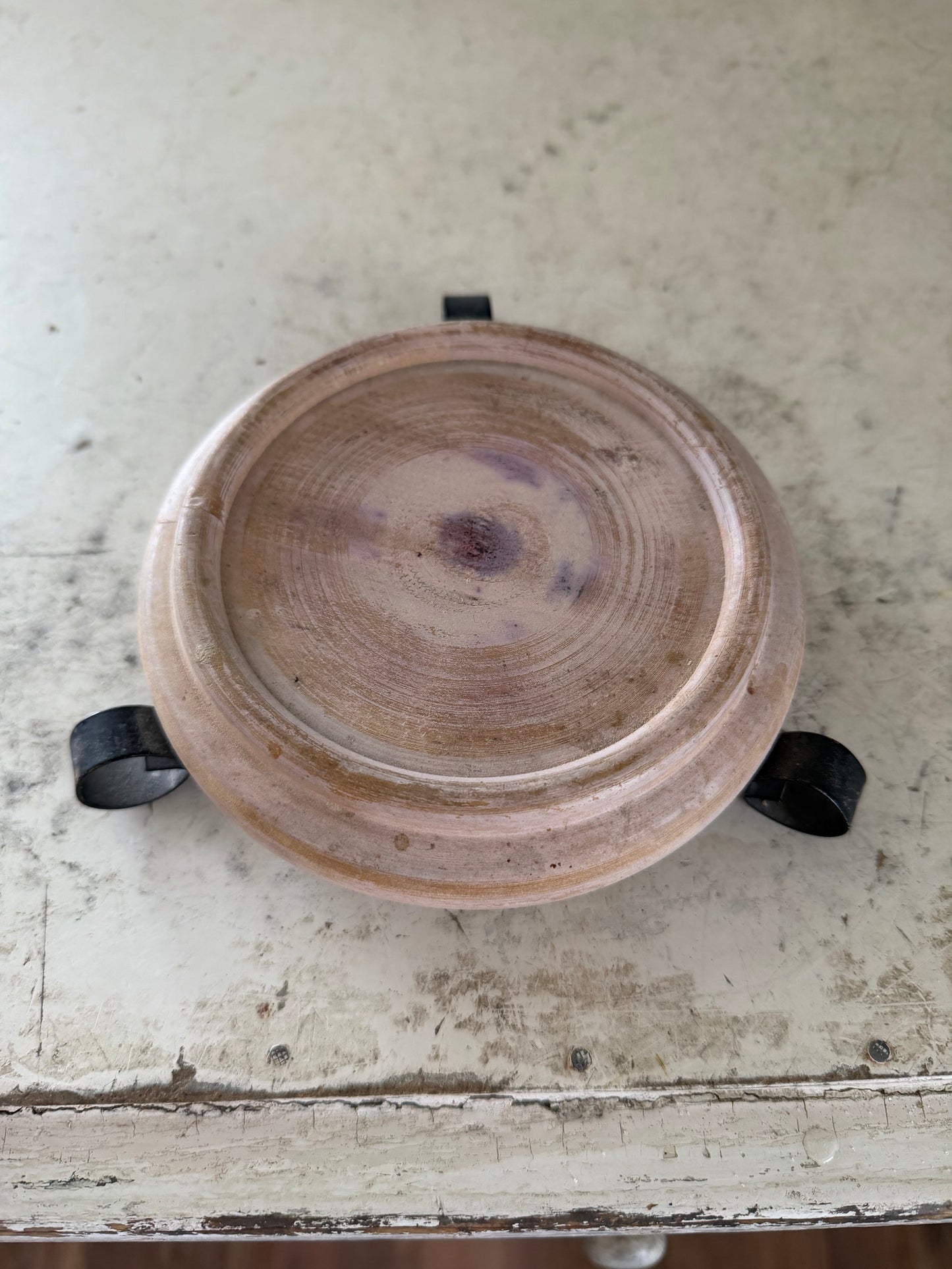 Wood Candlestick holder metal feet will come off