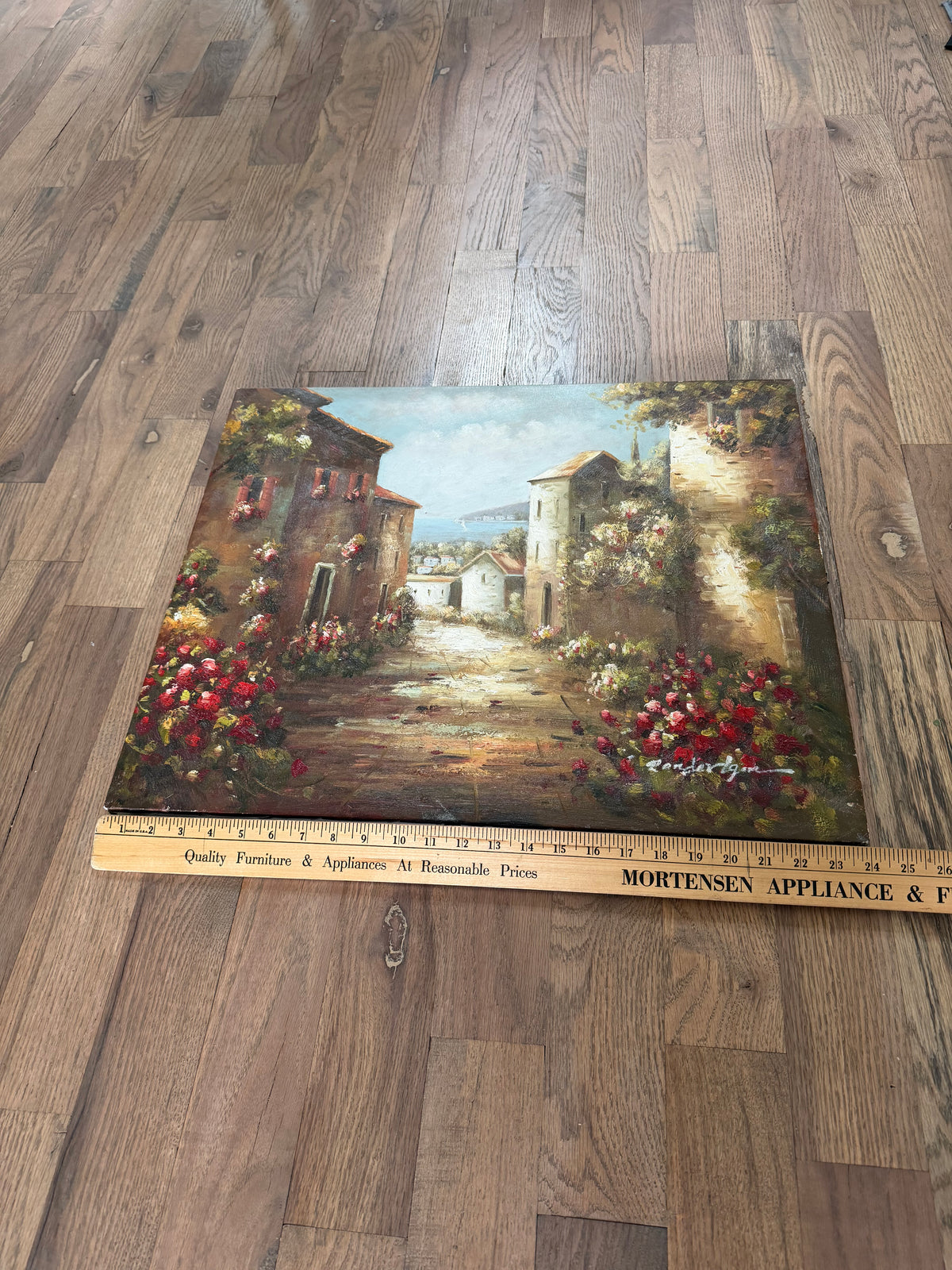 Original Art Hand Painted Villa On Canvas