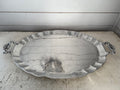 Oversized Victorian Style Polished Aluminum Tray