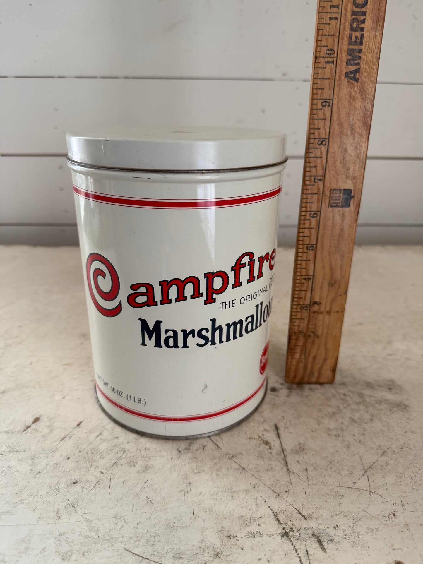 Vintage Campfire Marshmellow Tin - 80’s reproduction of 1920’s tin