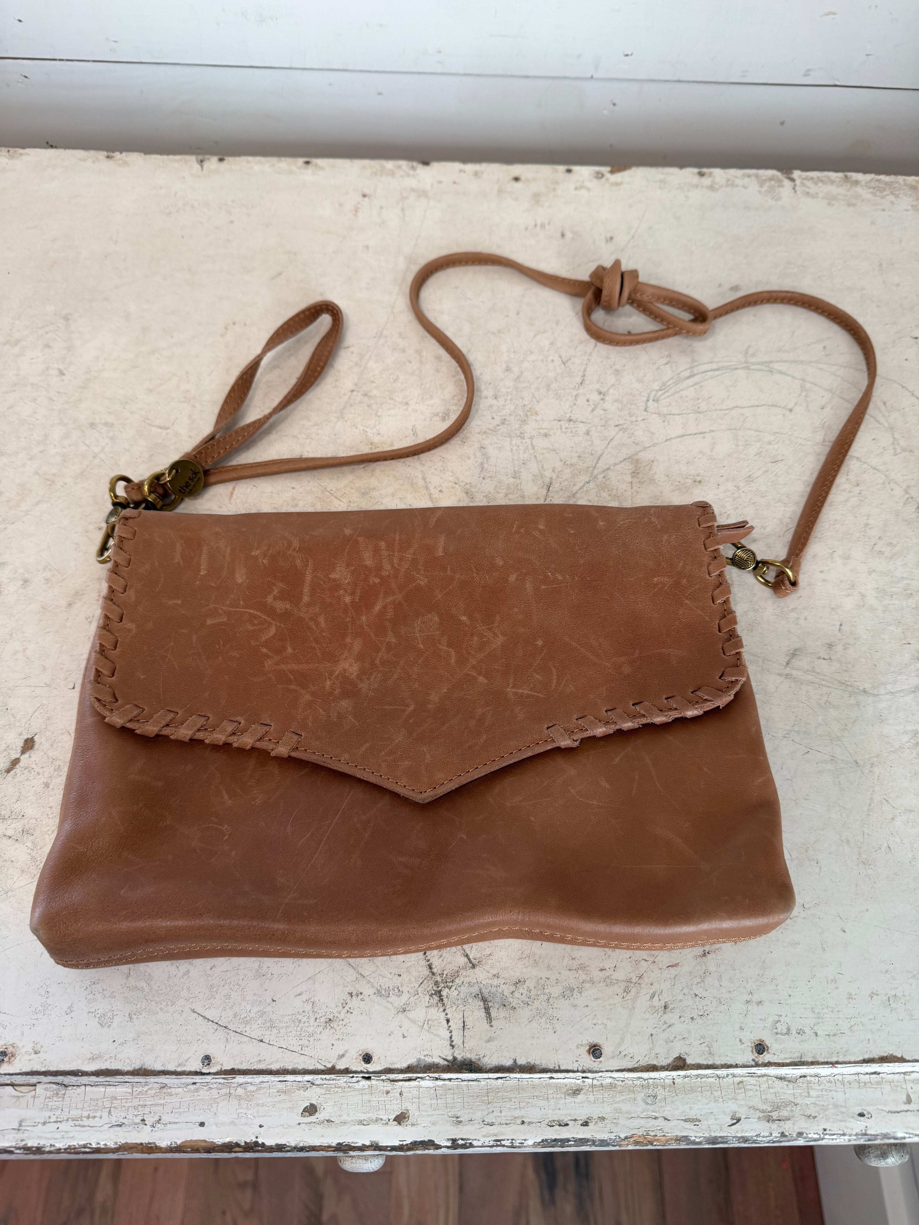 The Sak Collective Tobacco Legend Flap Leather Crossbody Bag