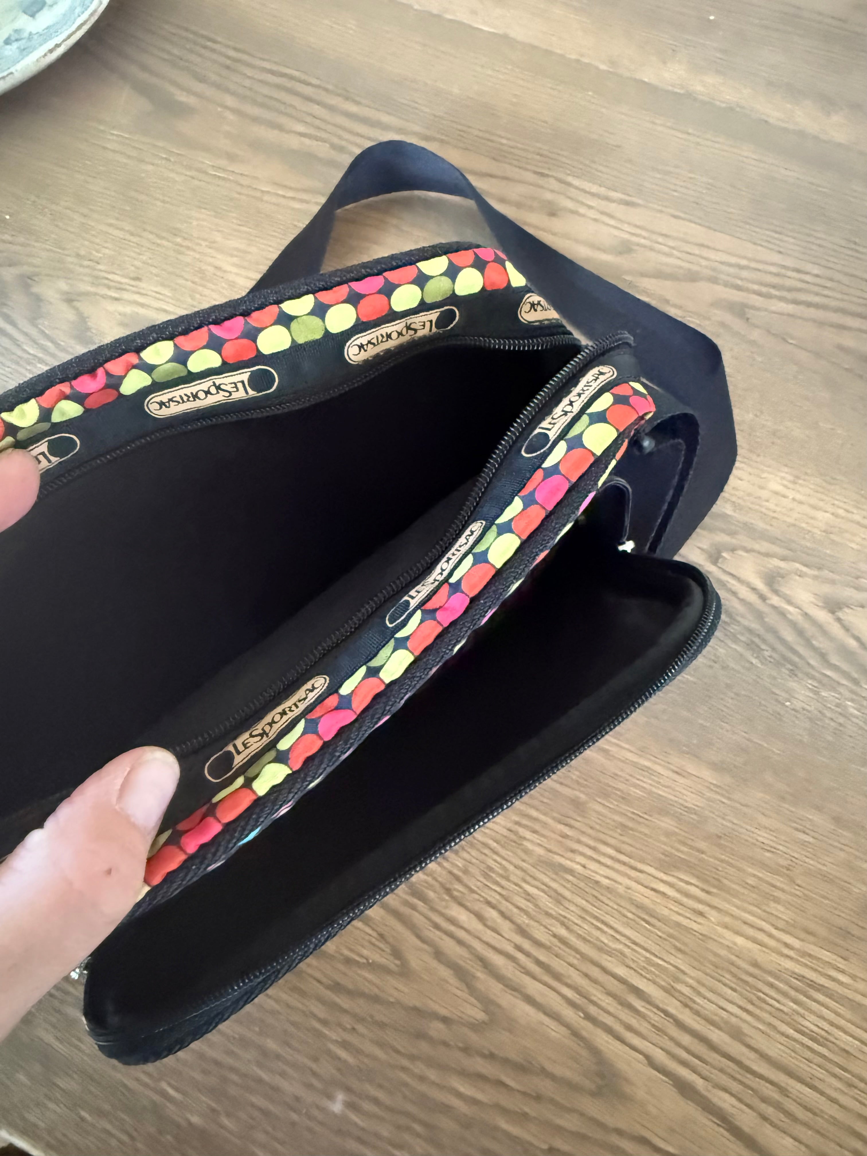 Le Sport Sac Rainbow Polkadot Bag small imperfection as shown