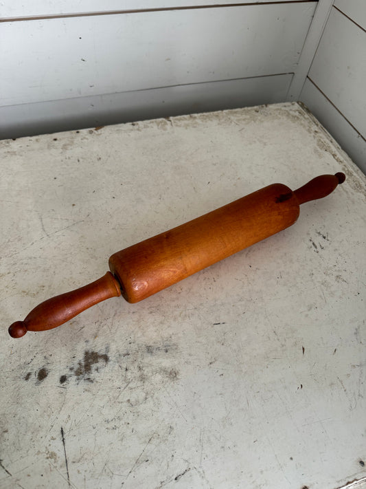 Antique English Rolling Pin with turned handles