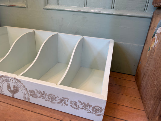 Solid wood, shabby chic desk, organizer, cubbies 22.5x6.5x11.5”