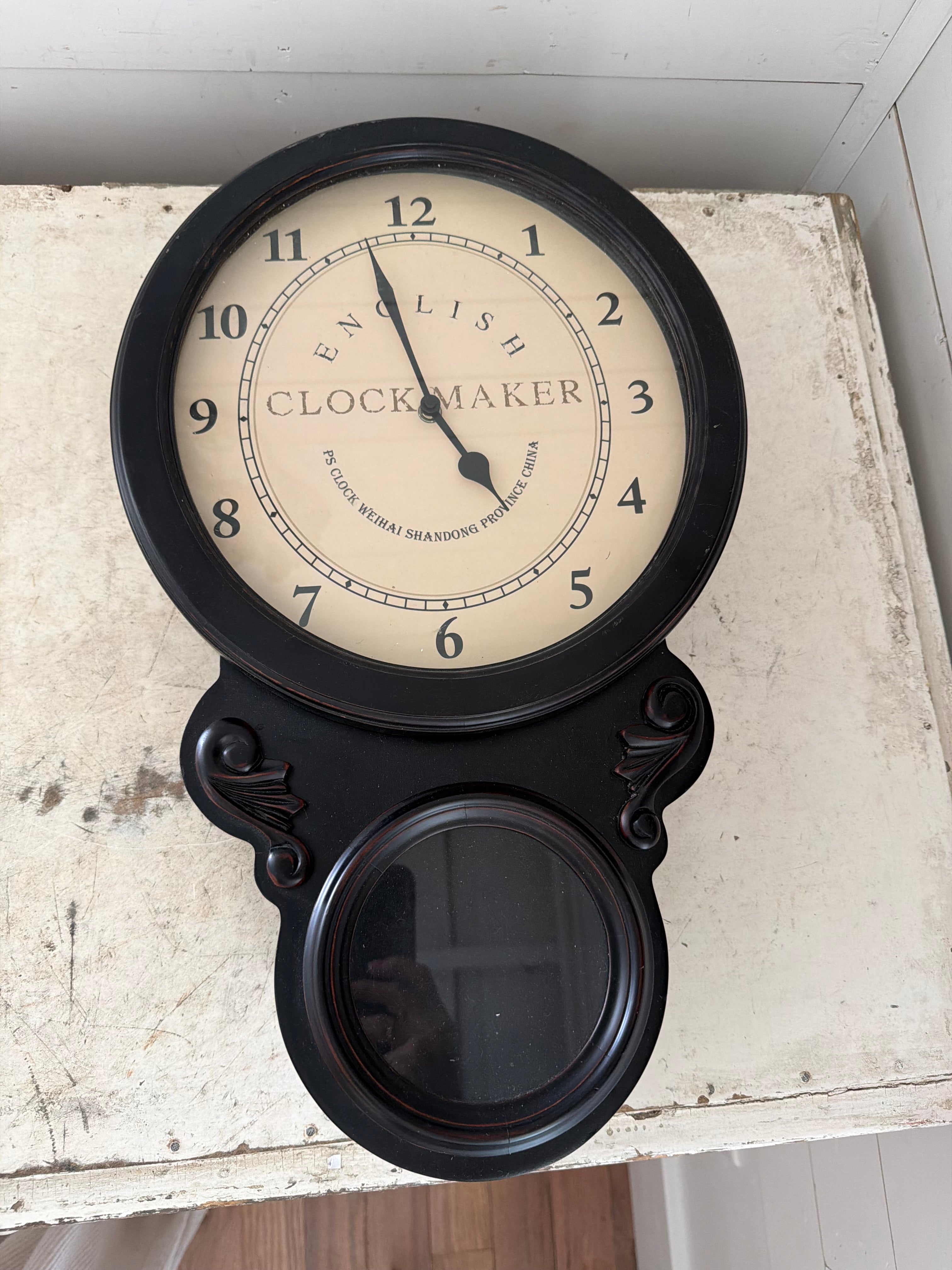 Black Wall Clock - Will get makeover