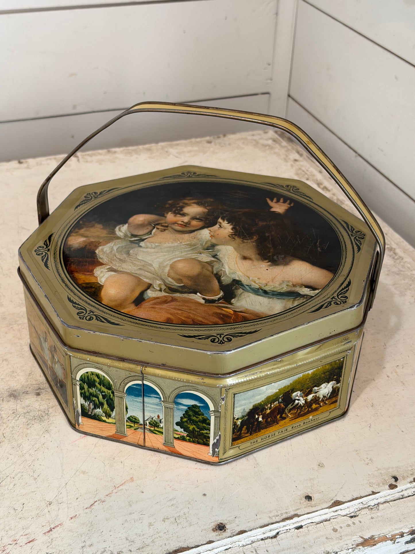 Vintage Sunshine Biscuits octagonal tin.