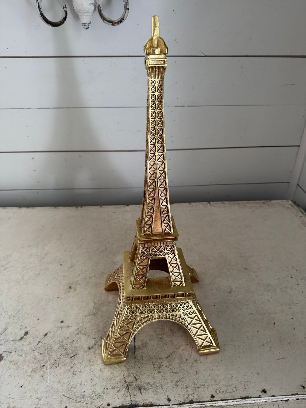 Gold Eiffel Tower statue 17.5”