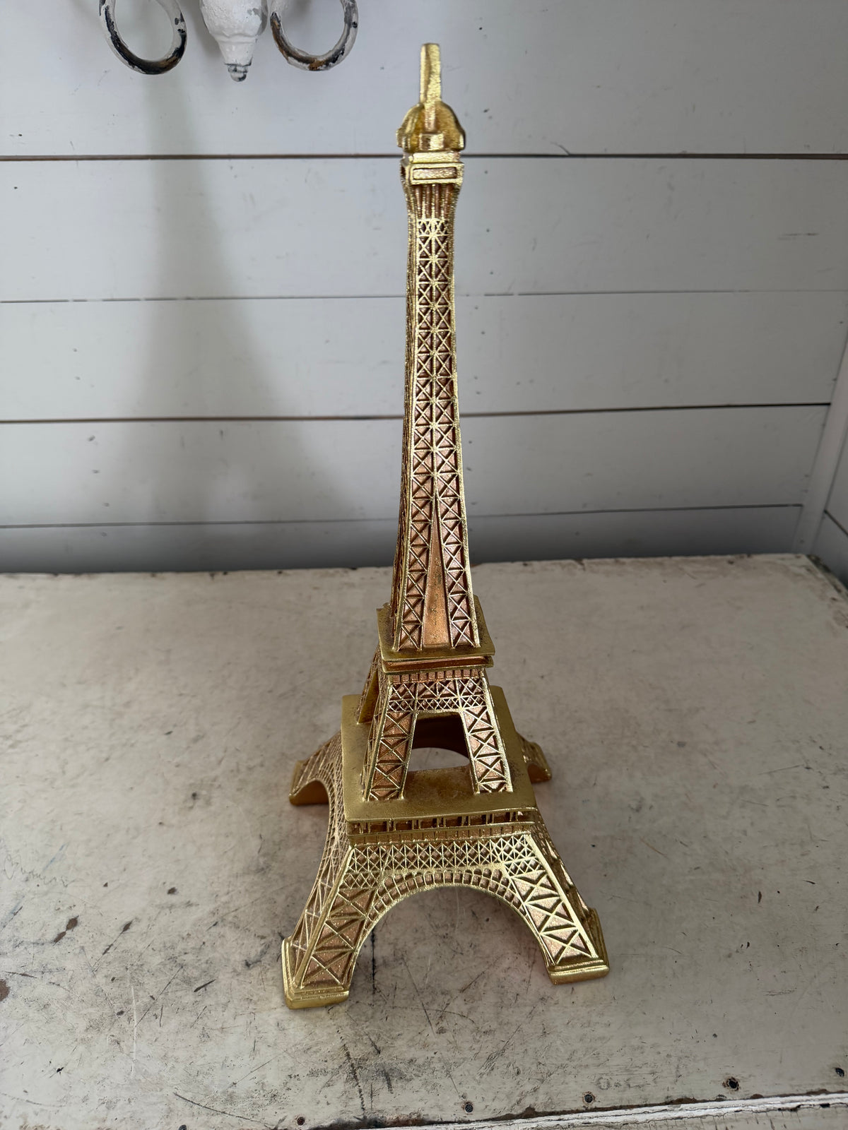 Gold Eiffel Tower statue 17.5”