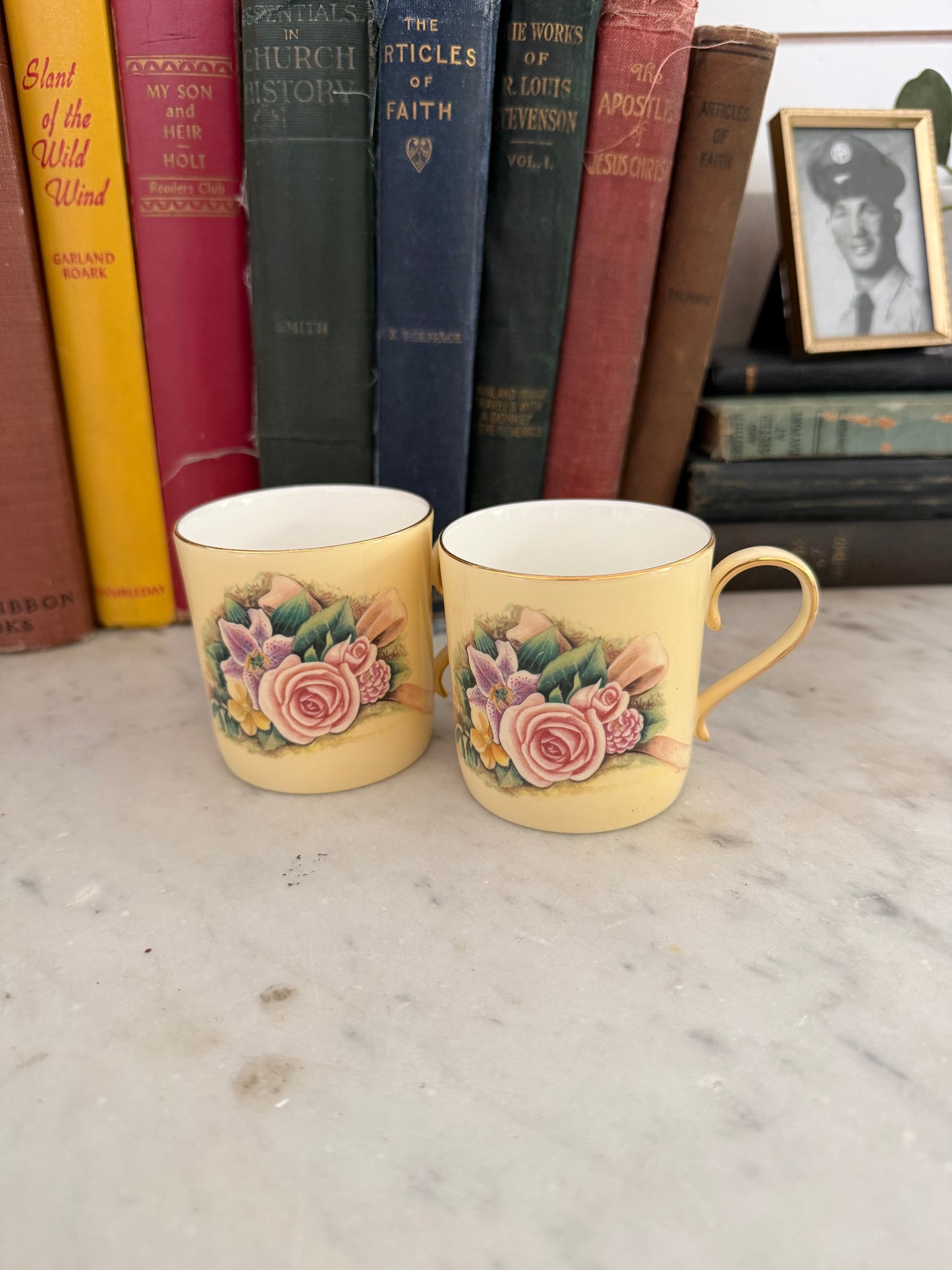 Yellow Bone China Tea Cup set