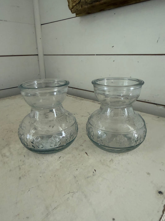 Set of flower bulb vases