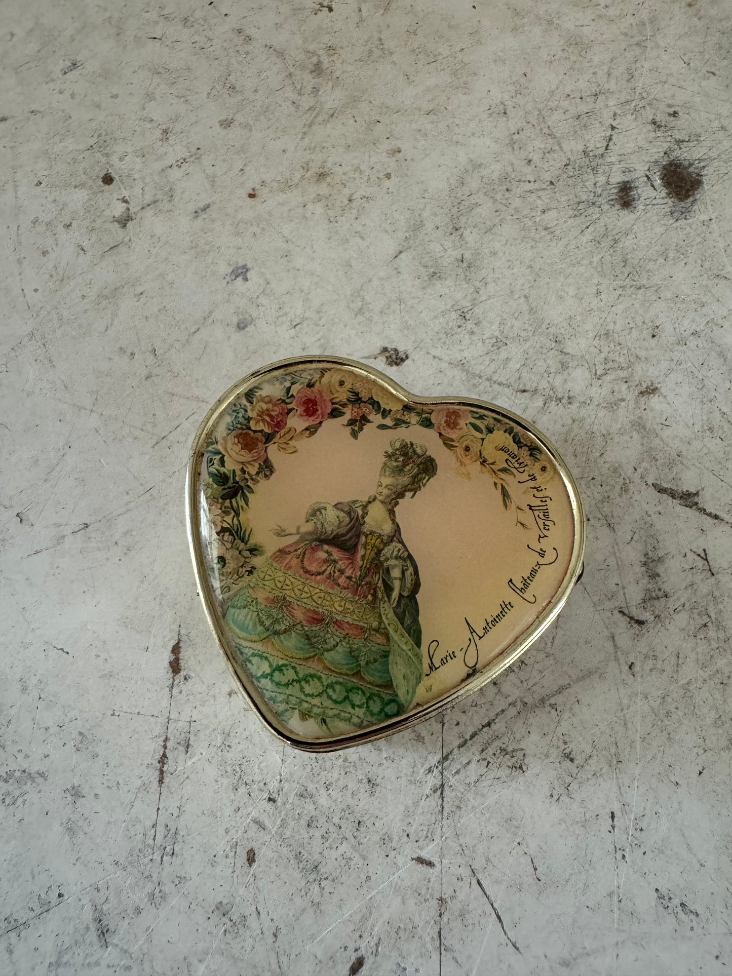 Vintage French Marie Antoinette Pill Box