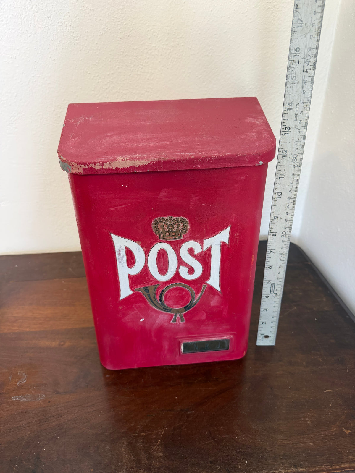 Vintage Johansson and Hallgren Metal Wall Mounted Mail Box “Post”