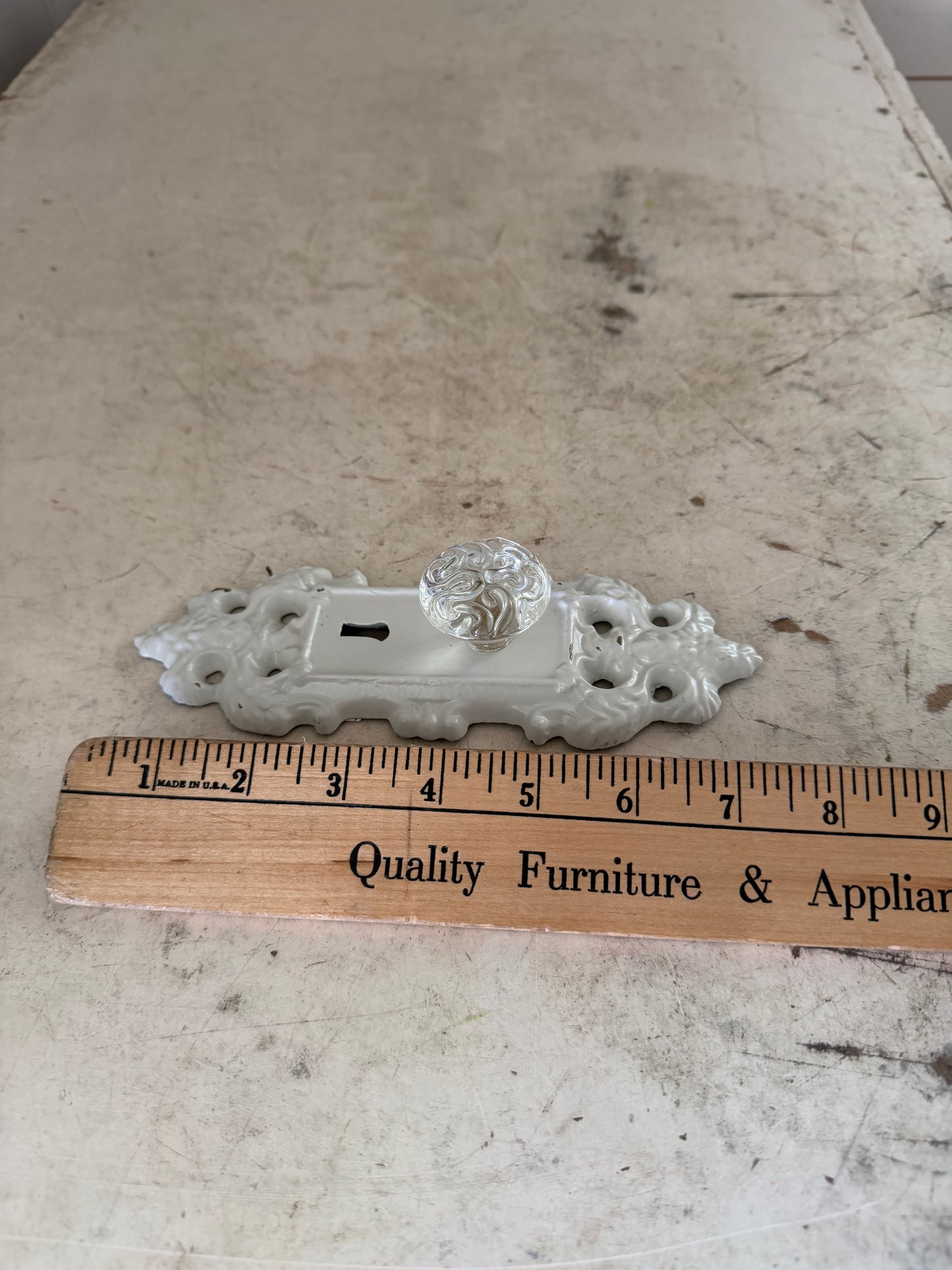 Shabby Chic Cast Iron Coat Hook with Knob